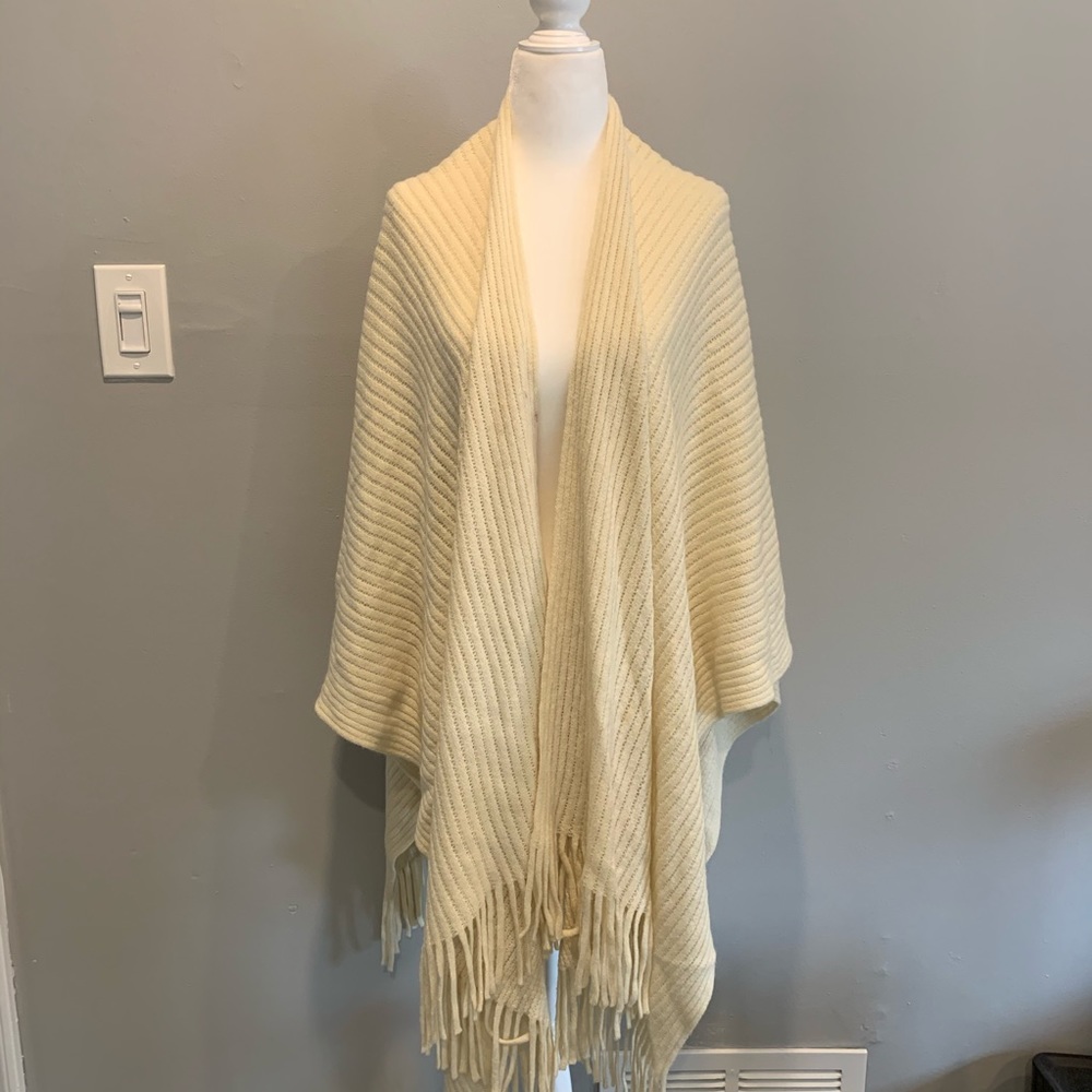 Cream Poncho Sweater
